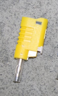 Safety banana plug - 1089, yellow 5703317460769