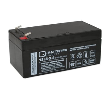 Q-Batteries 12V-3,4Ah blybatteri 134X67X61 100030946