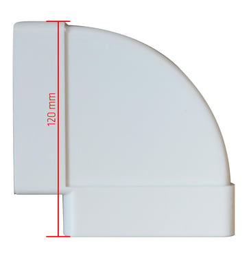 Bend 90 degrees 220 x 90 - Flat canal megaduct 825.50.5960.9