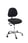 Office chair with EUROMATIC seat mechanism and easy-running castors - black wool 61302022 miniature