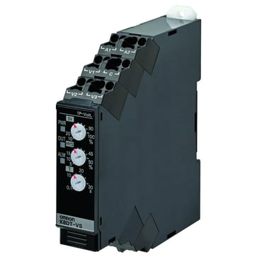Overvågningsrelæ 17,5 mm bred, Single fase over eller under spænding 20 til 600 VAC/DC, 1xSPDT, 100-240 VAC K8DT-VS3CA 669457