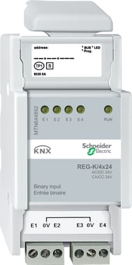 KNX Binær indgang DIN 4 kanal 24V AC/DC MTN644892