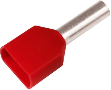 Pre-insulated TWIN end terminal A1,5-8ETW2, 2x1,5mm² L8, Red 7287-038600