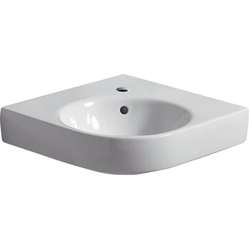 Geberit Renova Compact washbasin, 695 x 615 x 155 mm, corner, white porcelain KeraTect 226150600
