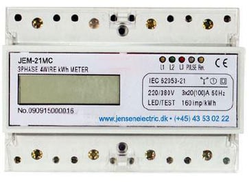 Bi-måler kWh, 3F+0, type JEM-21MC 9712-JEM021MC