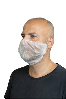 Beard mask PP 1000pcs white 48x22,5 cm CN106-48-W