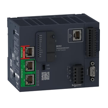 Motion controller, Modicon M262, 5ns/instr, 4 axes, Optimized Ethernet, Sercos, Machine to Plant TM262M05MESS8T