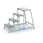 Aluminium machine step stool 0,80 m, 4 steps 40034 miniature