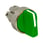 Harmony drejegreb i metal med et kort grønt greb med 3 positioner og fjeder-retur til midt ZB4BD503 miniature