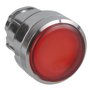 Harmony trykknaphoved i metal for LED med kip-funktion og isætning af label under den røde trykflade med høj kant ZB4BH0483