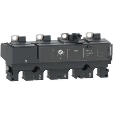 Strømrelæ TM40G for ComPacT NSX 100/160 maksimalafbrydere, bimetal/elektromagnetisk, mærkestrøm 40 A, 4 poler 4 beskyttede C104MG040