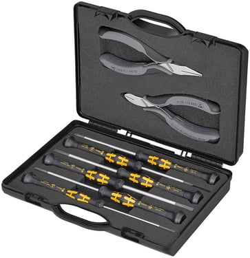 Knipex case for electronics with 2 pliers and 6 screwdrivers 00 20 18 ESD