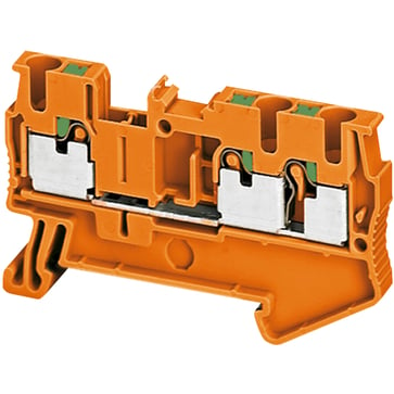 Gennemgangsklemme push-in 3P, 2,5mm², orange NSYTRP23AR