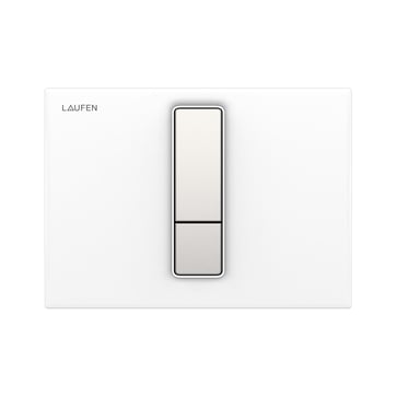 LAUFEN LIS betjeningsplade Duo AW104, hvid/matkrom H9001041920001
