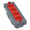 Gulvboks kasette horisontal sup 4xschuko rød 8 moduler 88057 miniature