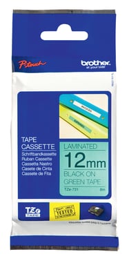 Tape Brother 12 mm black/green TZE731