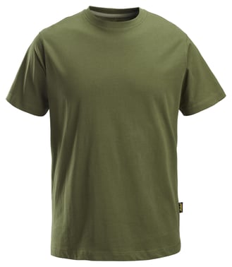 Classic T-shirt 2502 khaki grøn str L 25023100006