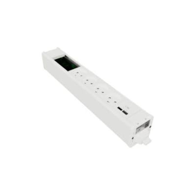 Møbelboks 4x230V+USB A/C+VDI hvid INS44264