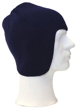 Knitted helmet hood blue 102000