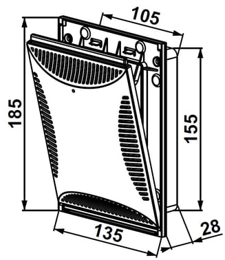 Plastic ventilation grille TVS1 Series rectangular UNITE TVS1