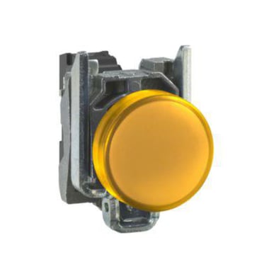 Harmony signallampe komplet med robust LED i orange farve med høj immunitet og 110-230VAC forsyning XB4BVGM5T