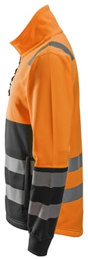 Snickers HiViz Trøje med lynlås klasse 2 orange/sort str L 80355504006