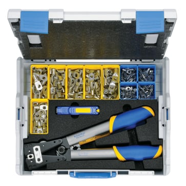 L-BOXX made of plastic with standard equipment for electrical installations LBOXX65B