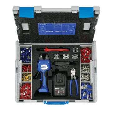 L-BOXX with electromechanical crimping tool EK50 ML 0.14 - 50 mm² and extensive additional equipment LBOXXEK50ML