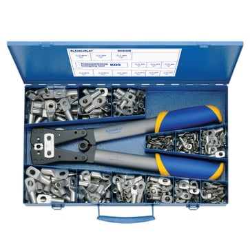 Steel assortment box with tubular cable lugs 6-50 mm² and crimping tool K05 SK65B