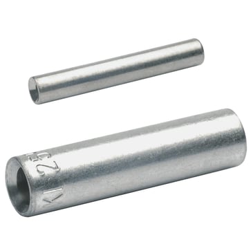 Butt connector for solid conductors. 10 mm². Cu tin plated SV10