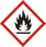 Fareetiket Brandfarlig rød/hvid 100x100mm CLP 250 etiketter 1437122-000 miniature