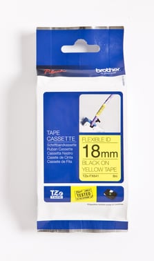18 mm black/yellow tape-flexible TZEFX641