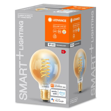 SMART+ G80 globe 8W/822-850 (50W) clear gold filament E27 WiFi 4058075777910
