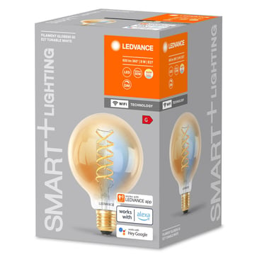 SMART+ G95 globe 8W/822-850 (50W) clear gold filament E27 WiFi 4058075793972