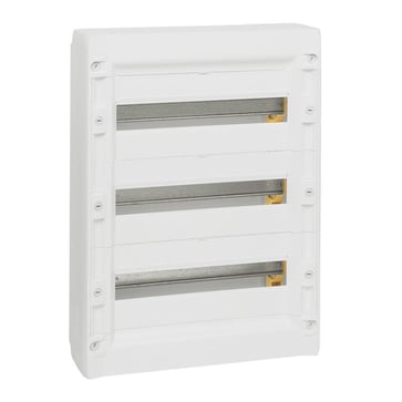 Distribution cabinet XL³ 125 - 3 rows - 54 modules - surface mounting 401678