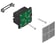 ZDB5100 MATRIX intelligent  smart Z-Wave trådløs betjeningsenhed / afbryder med lysdæmper og 4 LED belyste tryk til FUGA installationer 230V 1M ZDB5100 miniature