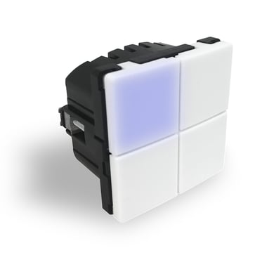 ZRB5120 MATRIX intelligent trådløs smart  betjeningstryk / afbryder med dobbeltrelæ og LED lys i tangent. 230V ZRB5120