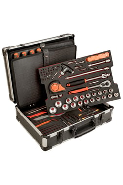 Bahco Aluminium Tool Box General Purpose Toolkit 145 tools 4750ALC01FF1