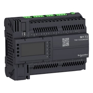 M172 Optimeret kontroller med 28 I/O med  display 1 CAN port & 2 stk. RS485 porte TM172ODM28R
