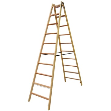 Wooden ladder 2 x 14 steps 4,08 meter 21009875