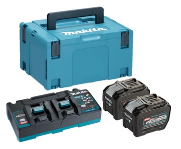 Makita 40V Batteripakke 2x BL4080 8,0Ah + DC40RB 191Y97-1