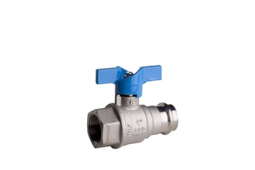Heavyduty fullway ball valve with press fittings ends, press x female, 22mmx3/4, P102/0-622 P102/0-622