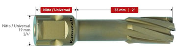 Karnasch Carbide tipped annular cutter Nitto/Weldon shaft Ø31 x 55mm 792201316N31