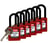 Safety Padlocks - Nylon Shackle. Red 38.00 mm x 86.50 mm. 813594 miniature