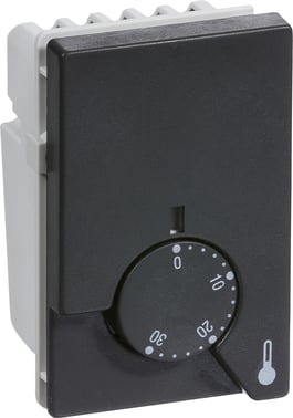 FUGA indsats termostat med natsænkning og gulvføler med 4 m kabel, koksgrå 506D8201