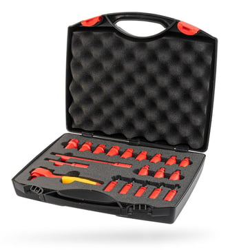 Ratchet wrench set insulated, 1/4" 21 pieces 43025