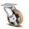 Swivel wheel, polyurethane, Ø125 mm, 500 kg, precision ball bearing, with plate 119680013 miniature