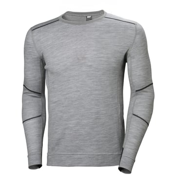 HH Workwear Lifa Merino uld undertrøje med lange ærmer 75106 grå XS 75106_930-XS