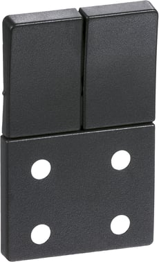 LK FUGA cover - double socket outlet - 2P+E charcoal grey 530D8916