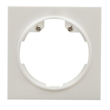 Central plate Indoor 140 55x55 pure white glossy, Accessory, RAL9010. 94346
